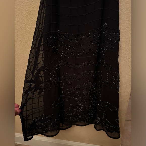 Urban Outfitters staring at the stars Black Beaded Midi Dress - Picture 5 of 5